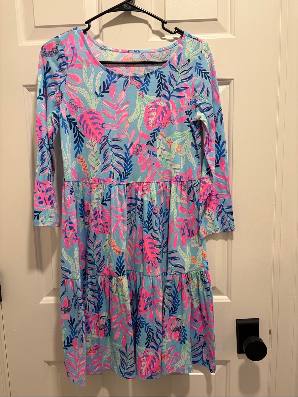 Lilly Pulitzer Geanna Swing Dress - Porto Blue You’ve Been Spotted XS NWT - Picture 4 of 8